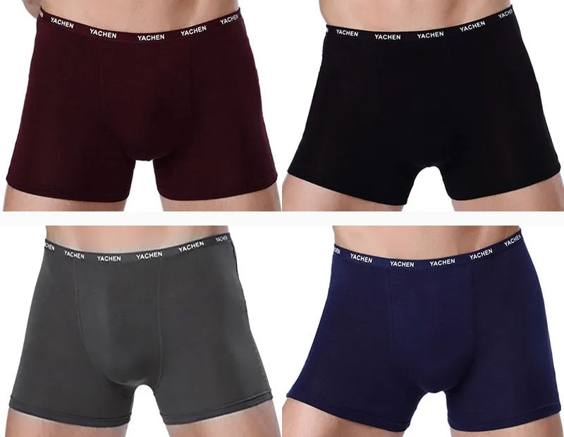 4pcs/lot Men Boxer Soft Breathable Underwear Male Underpants