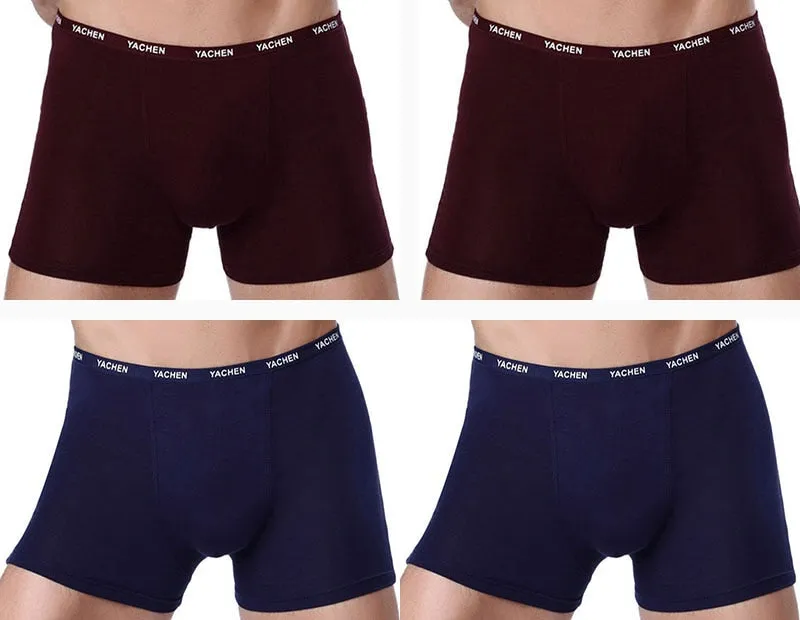 4pcs/lot Men Boxer Soft Breathable Underwear Male Underpants