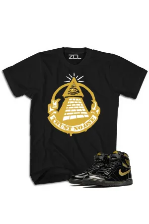 Air Jordan 1 High OG "Trust No One" Tee (Metallic Gold)