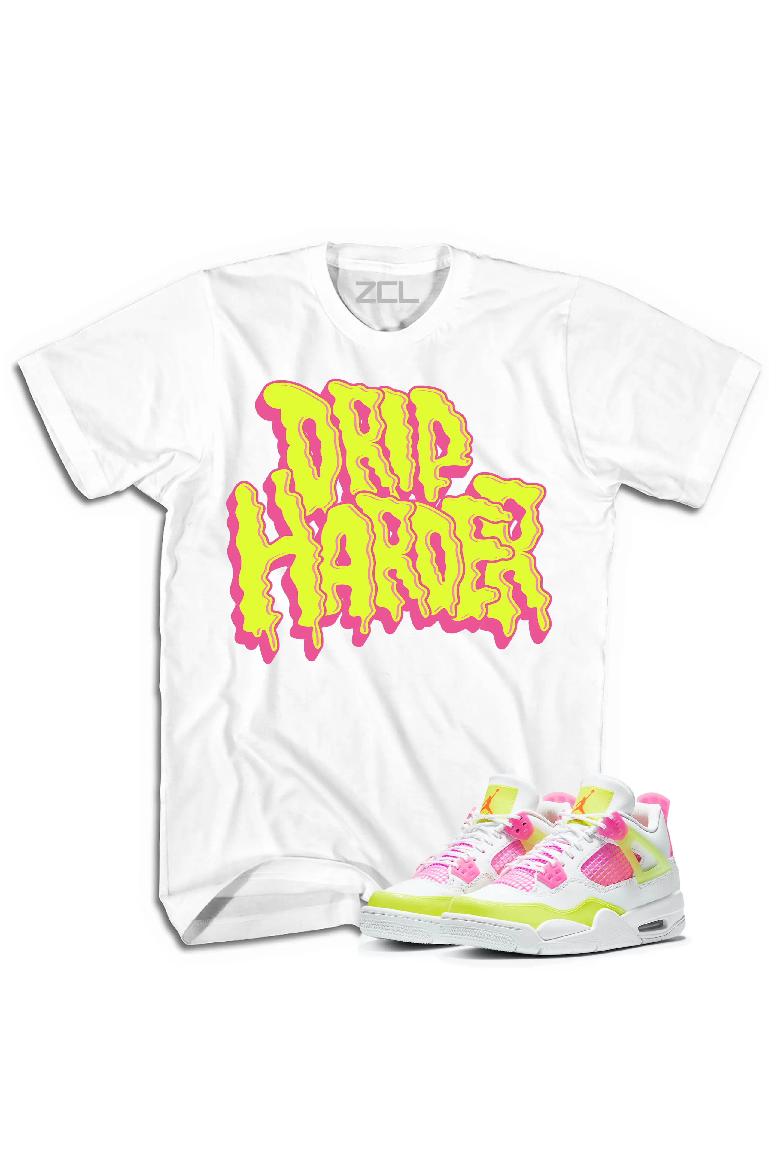 Air Jordan 4 GS "Drip Harder" Tee (Lemon Venom)