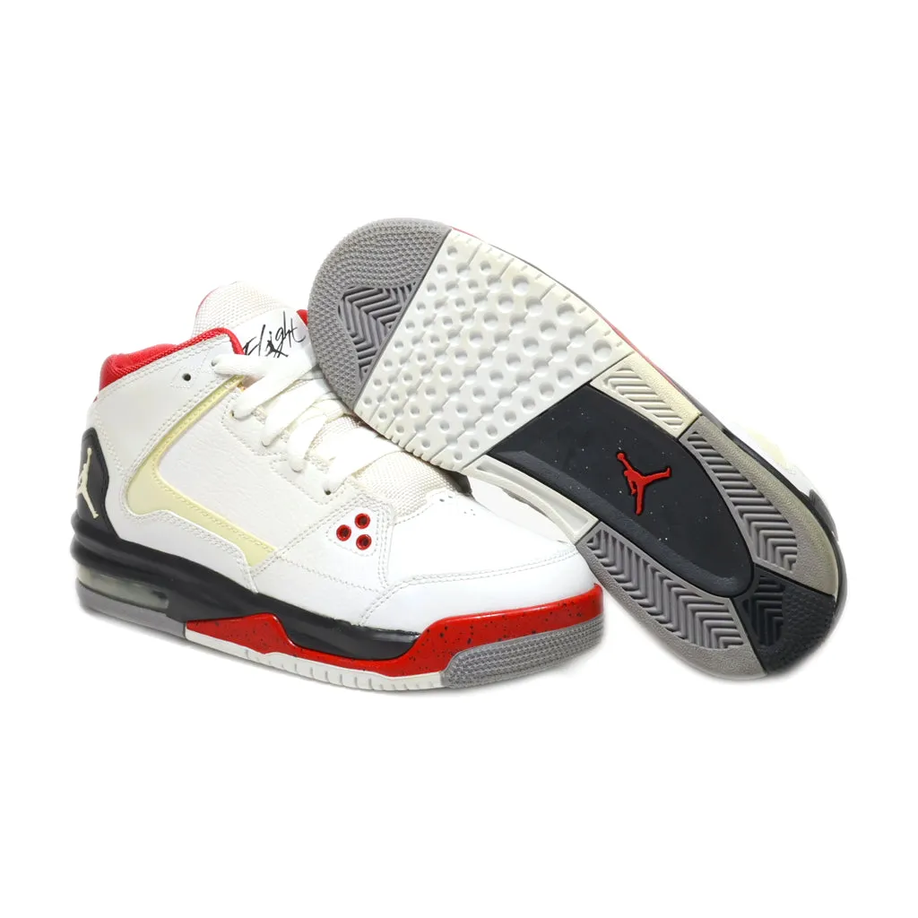 Air Jordan Flight Sneakers Leather White Colour For Kids