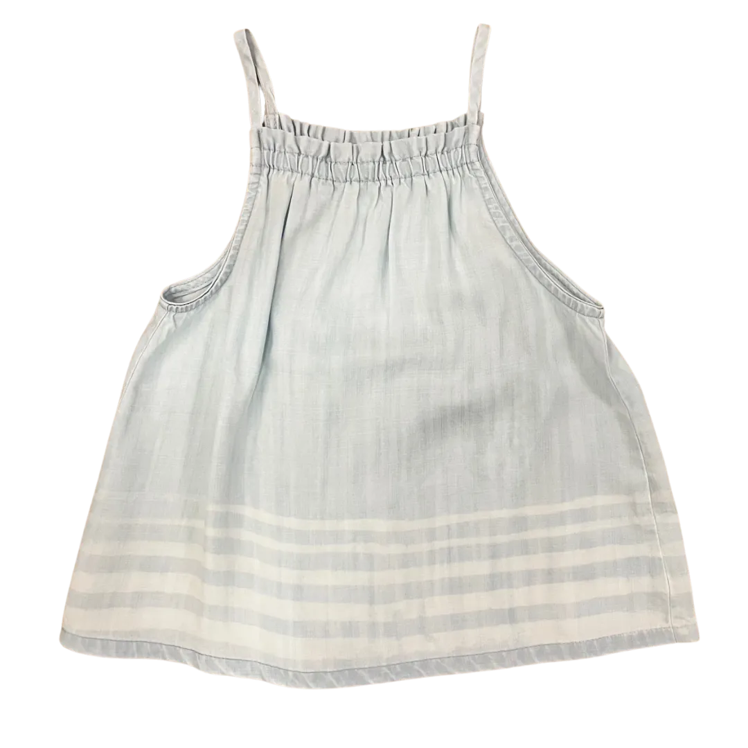 Amalfi Stripe Wash Ruffle Neck Tank