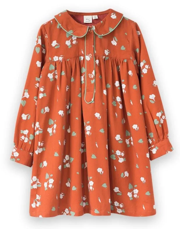 Amelia Dress - Orange Petunia