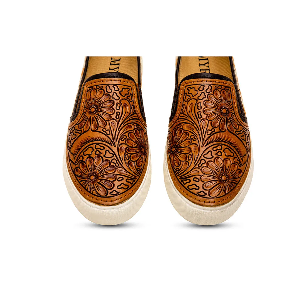 Argun Western Hand-Tooled Sneakers