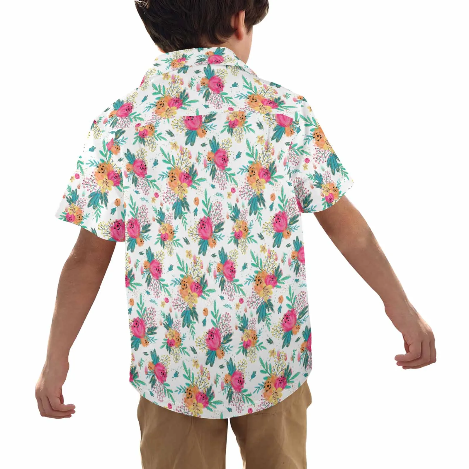 Australian Floral  Little Boys Hawaiian Shirt