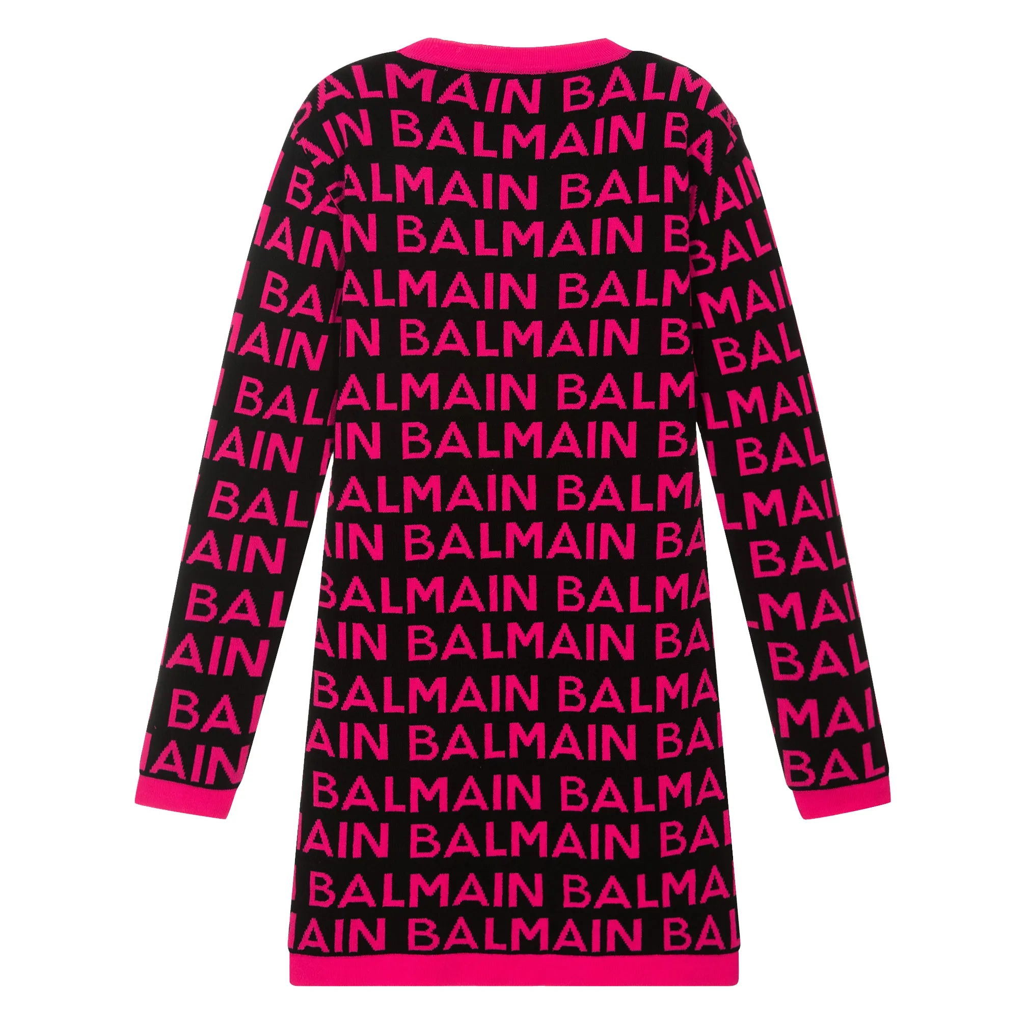 Balmain Fuchsia Logo Dress