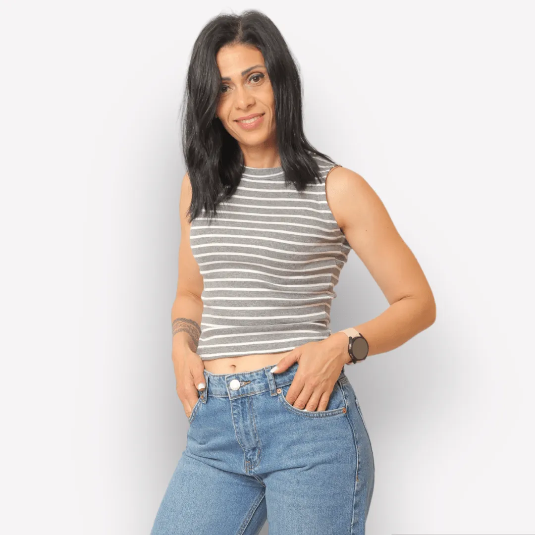 Basic Crop-top NEW - Grey