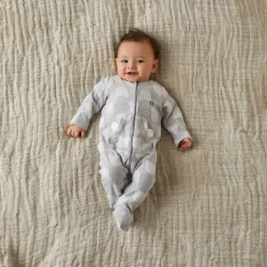 Bebetto Zip Cotton Sleepsuit Bears Grey (0-9mths)