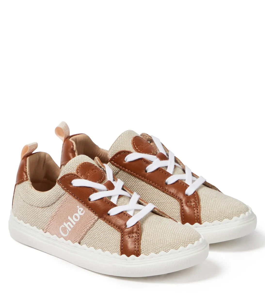 Chloé leather sneakers, brown