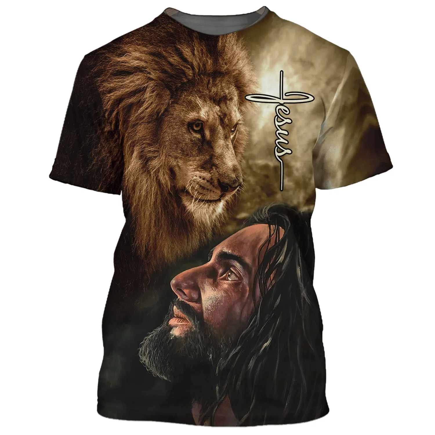 Christian Jesus Lion 3D All Over Printed Shirt for Men and Women