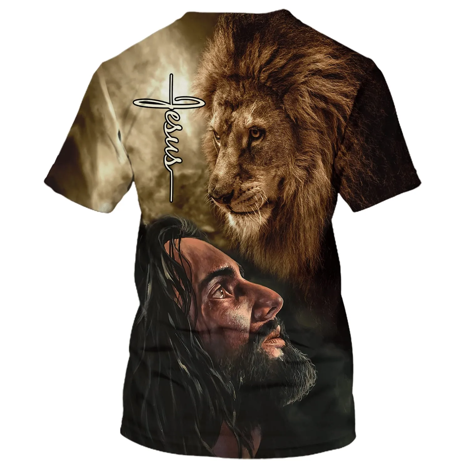 Christian Jesus Lion 3D All Over Printed Shirt for Men and Women