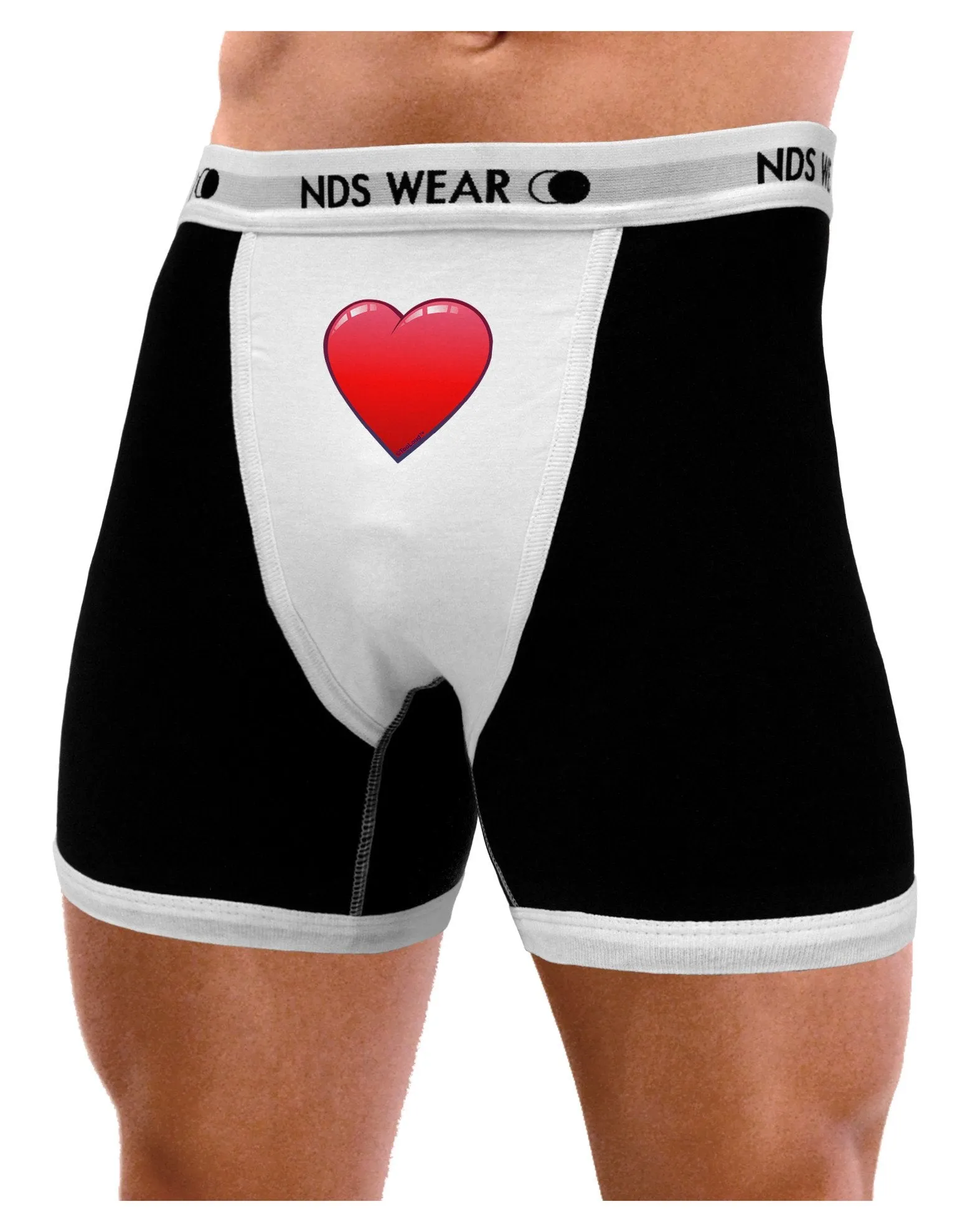 Cute Cartoon Heart Mens Boxer Brief Underwear by NDS Wear