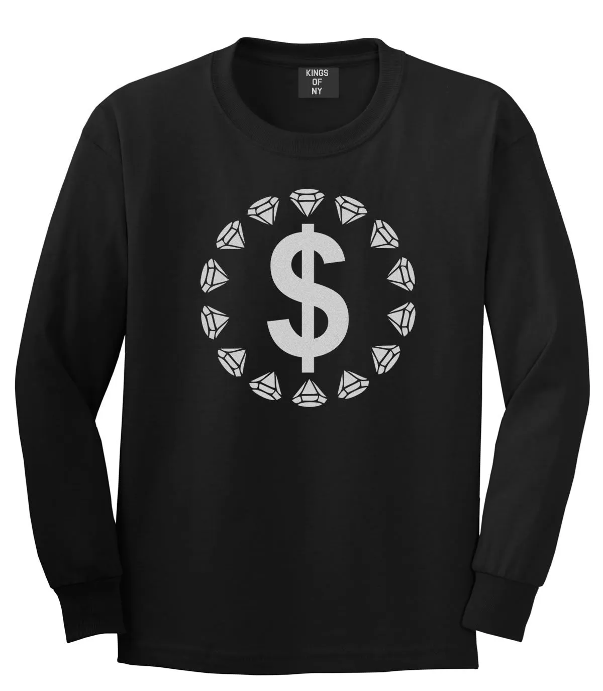 Diamonds Money Sign Logo Long Sleeve T-Shirt