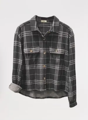 DYLAN-Shirt Jacket Black/Grey