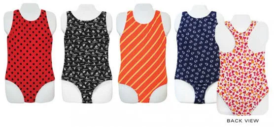 girl's one piece swimsuits - sizes 8-18 Case of 36