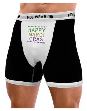 Happy Mardi Gras Beads Mens Boxer Brief Underwear