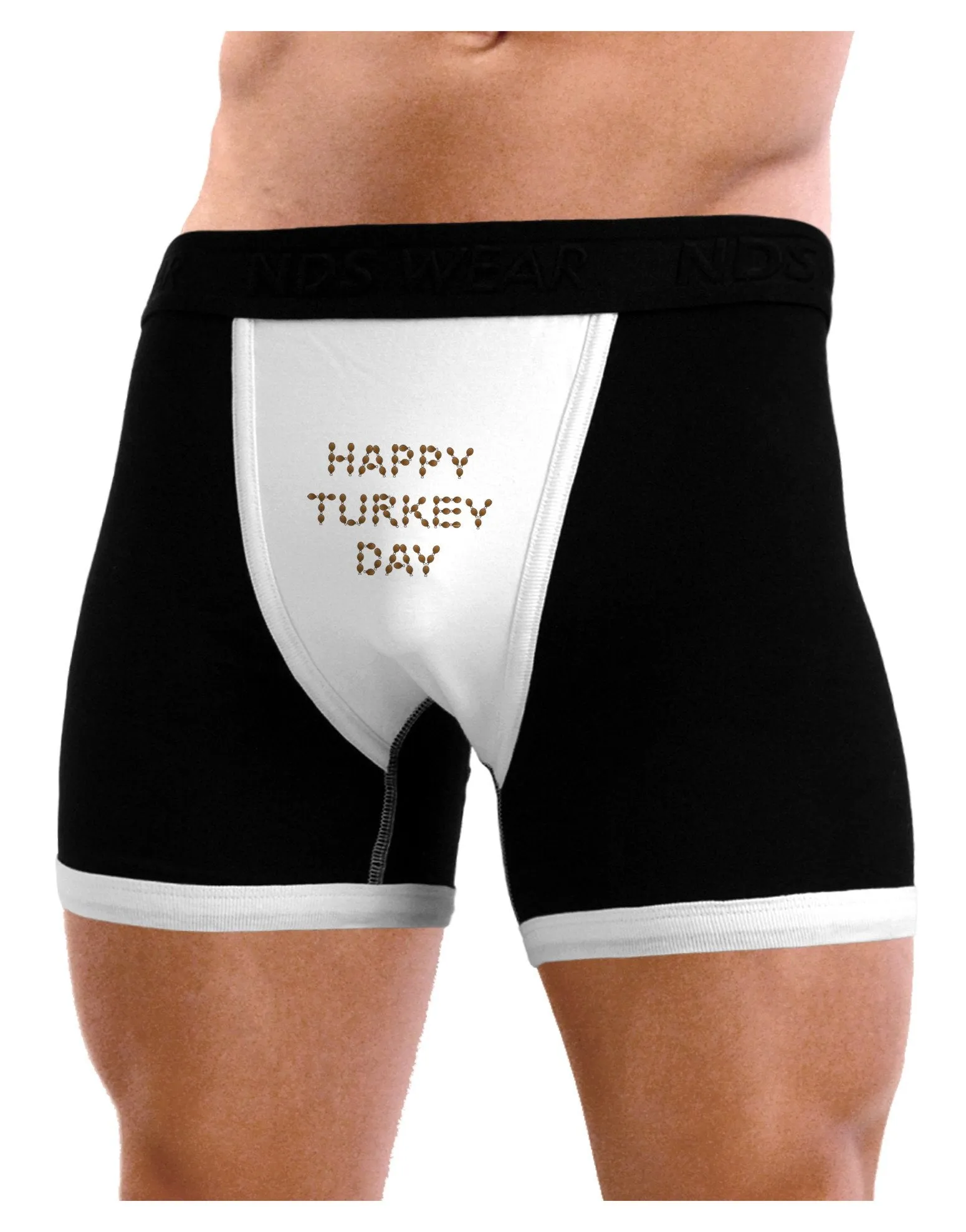 Happy Turkey Day Turkey Legs Thanksgiving Mens Boxer Brief Underwear