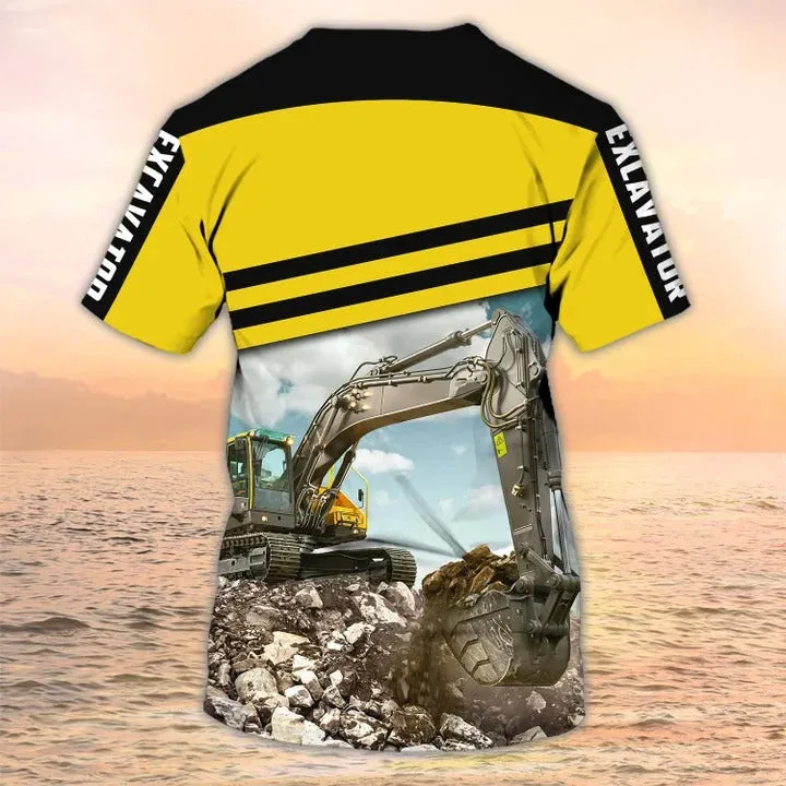 Heavy Equipment Excavator T Shirt Men Women, To My Husband Excavator