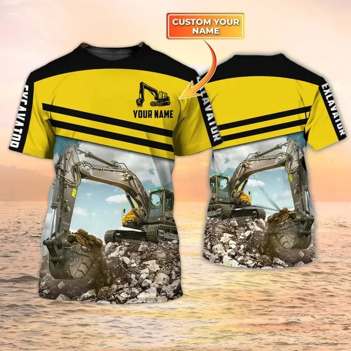 Heavy Equipment Excavator T Shirt Men Women, To My Husband Excavator