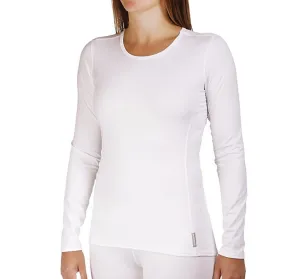 Hot Chillys Womens Micro-Elite Chamois Long Underwear Top/White