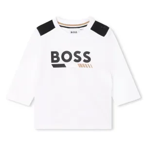 Hugo Boss Baby Boys White Racer Top