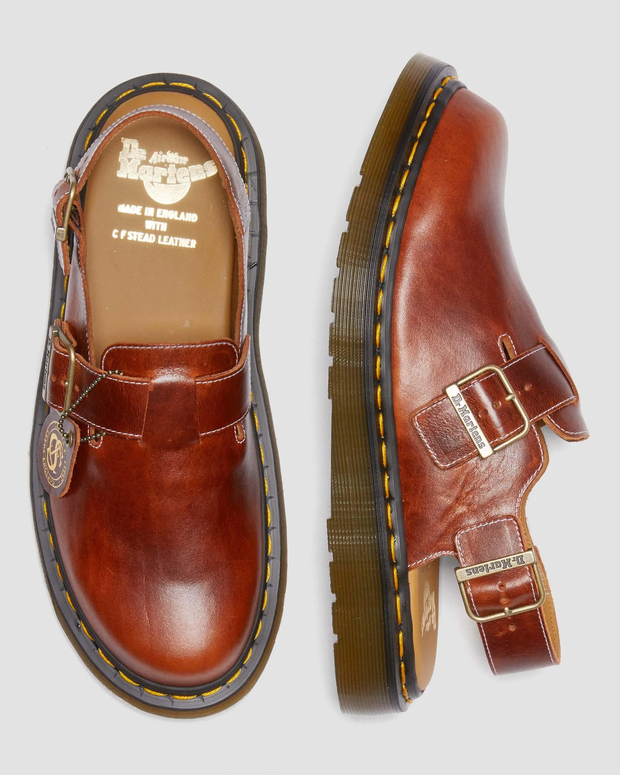 Jorge Made in England Classic Leather Slingback Mules Made in England Dr. Martens