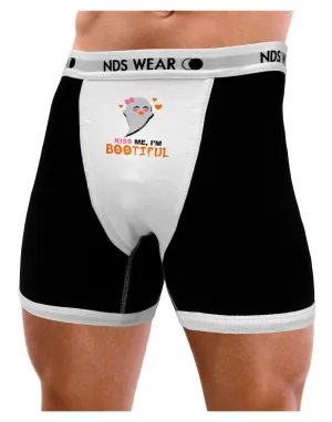 Kiss Me BOOtiful Ghost Orange Mens Boxer Brief Underwear