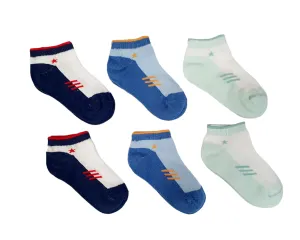 Little Team Cotton Rich Trainer Socks Athletic 6Pk (0-4yrs)