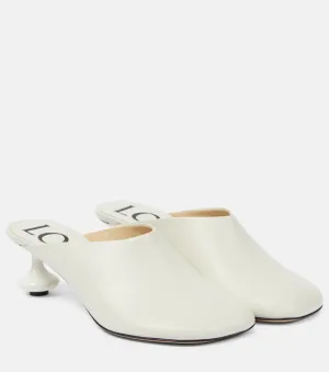 Loewe leather toy mules, white