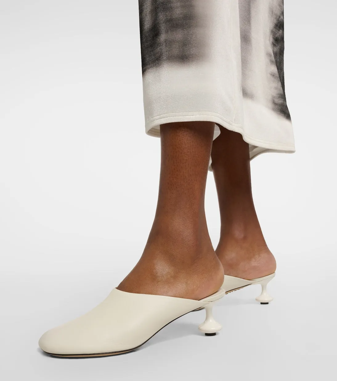 Loewe leather toy mules, white