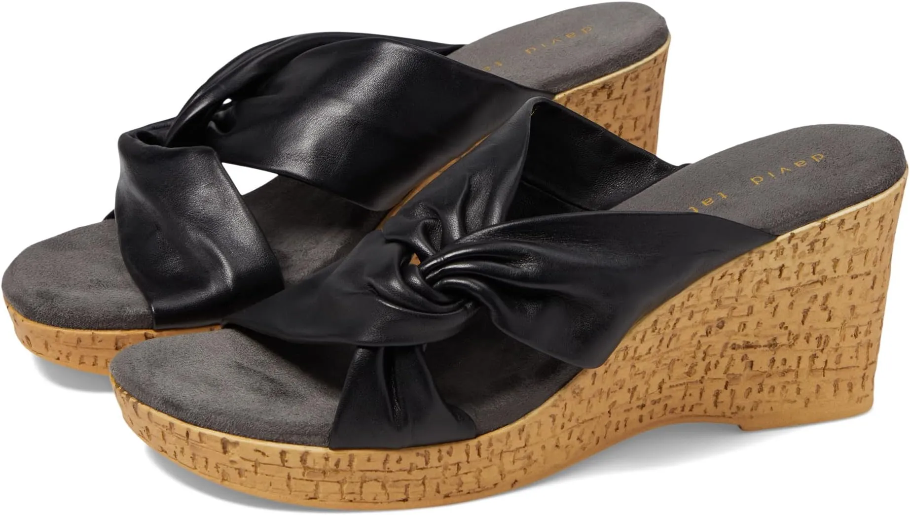 Loop David Tate Sandals in Black Nappa Leather