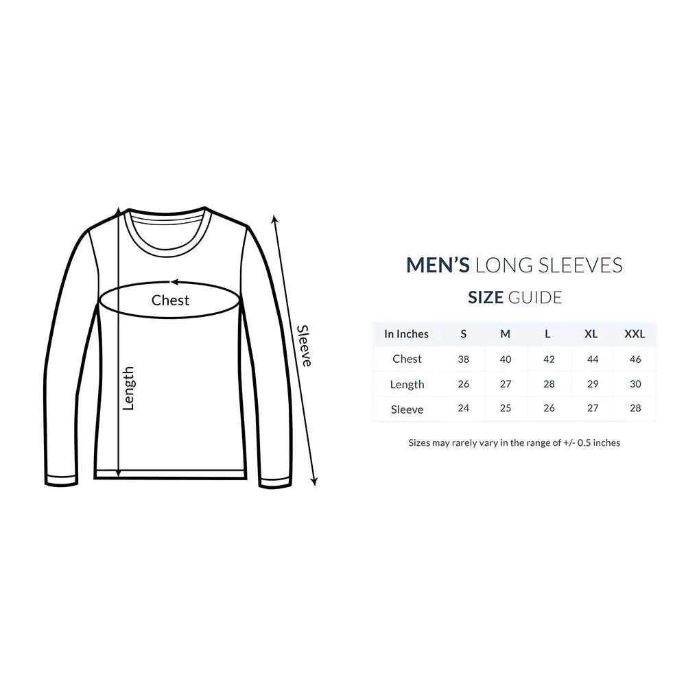 Lovely-Person Typography Print Full Sleeves Cotton T-shirt for Men