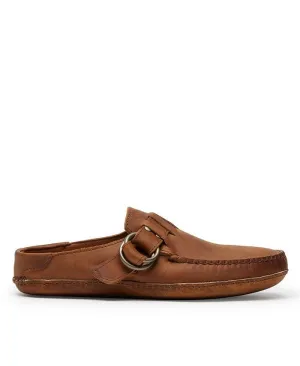 Men's mules with Quoddy ring, brown