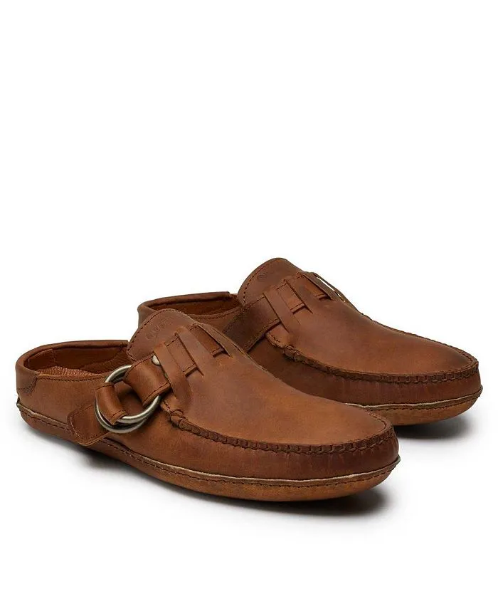 Men's mules with Quoddy ring, brown