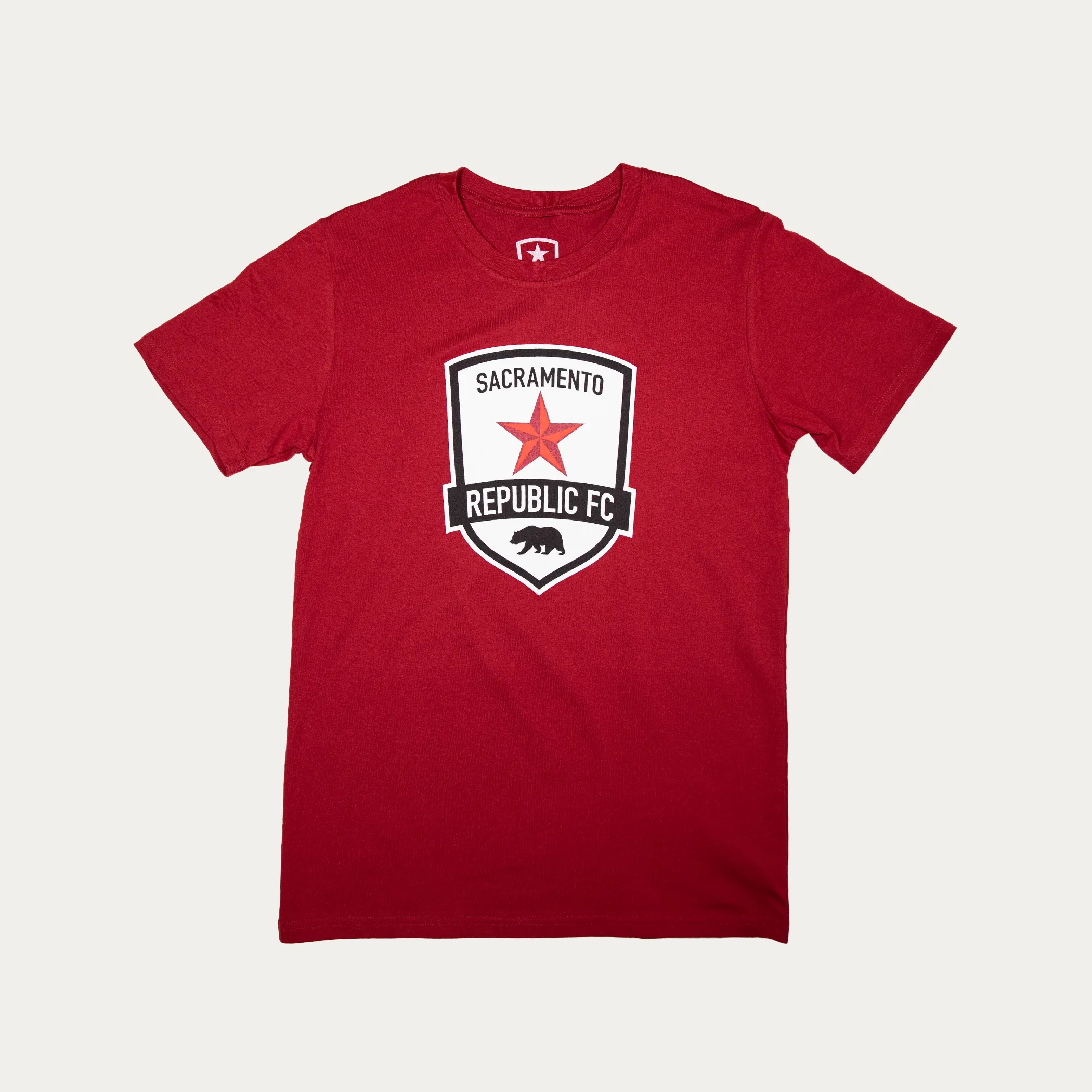 Men's Primary Crest Tee in Cardinal