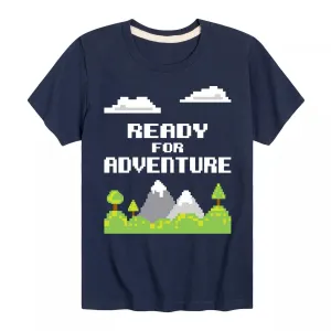 Minecraft Graphic T-Shirt for Boys 8-20 Years Old, Ready for Minecraft Adventures blue