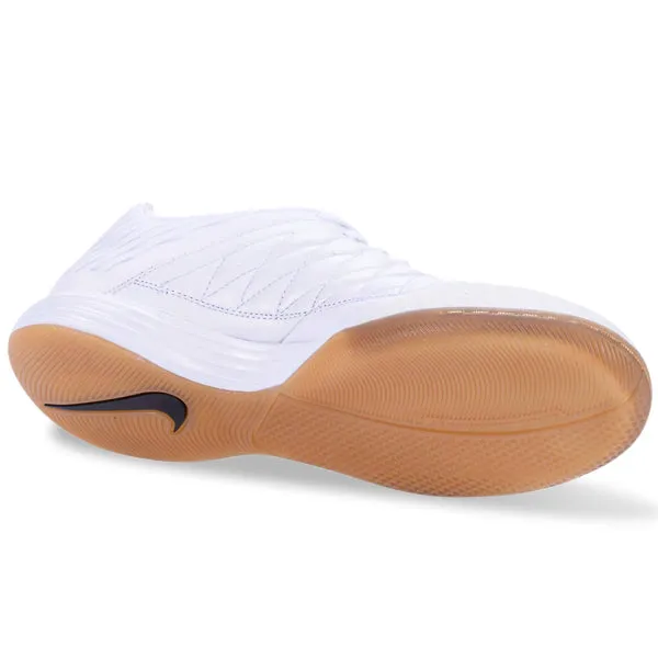 Nike Lunargato II Indoor Soccer Shoes (White/White-Gum Light Brown)