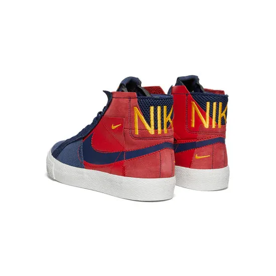 Nike SHOE BLAZER MID PRM - UNIVERSITY RED/MIDNIGHT NAVY