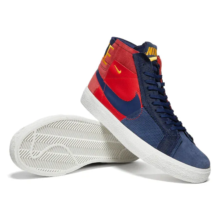 Nike SHOE BLAZER MID PRM - UNIVERSITY RED/MIDNIGHT NAVY