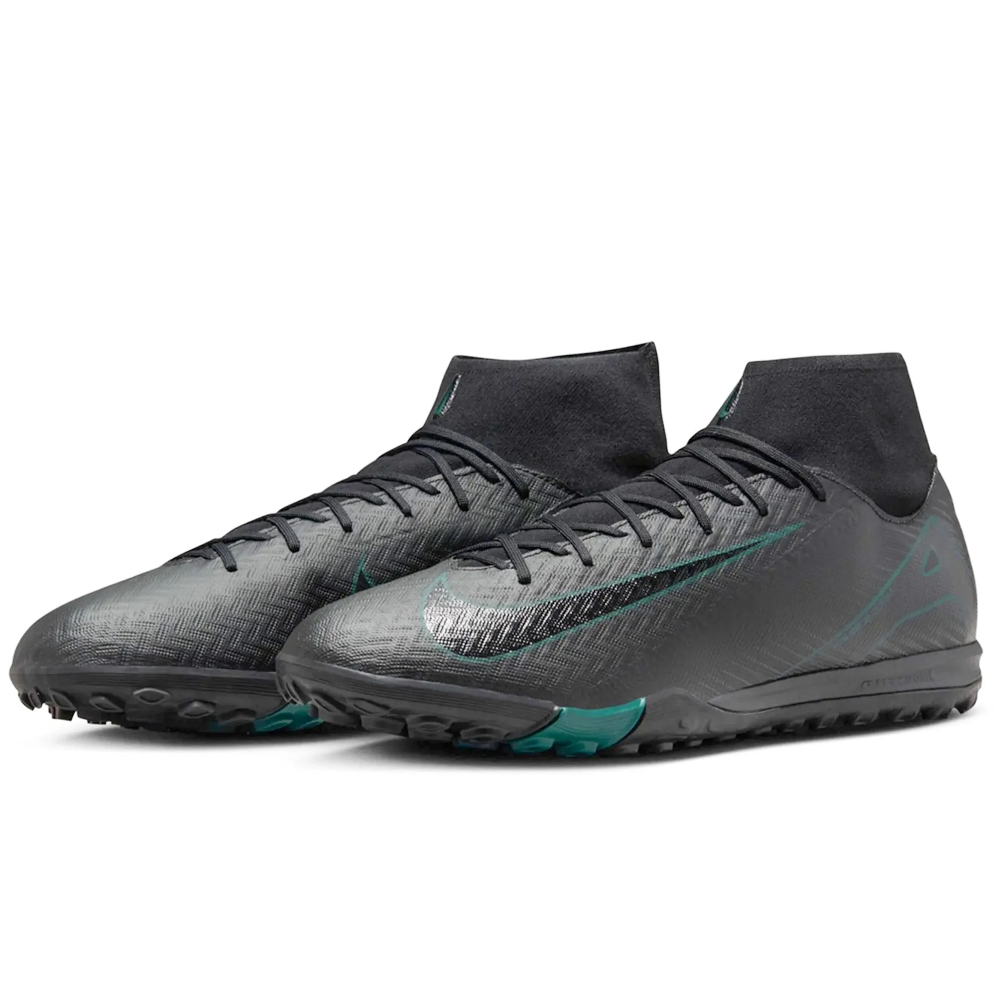 Nike Zoom Superfly 10 Academy Turf Soccer Shoes (Black/Deep Jungle)