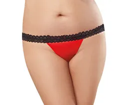 Open Back Panty 4xl RedBlack