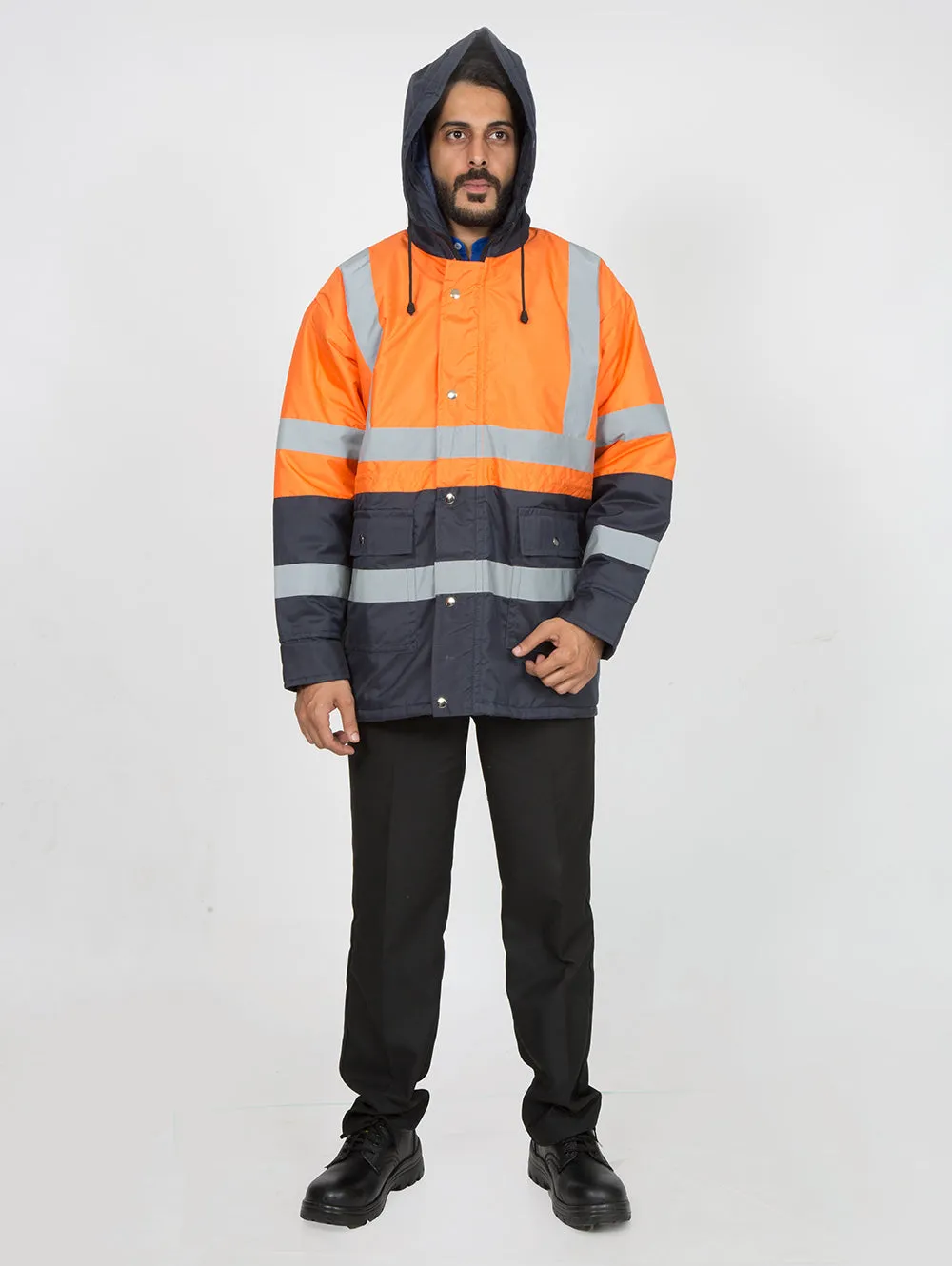 Parka Jacket Dual Colour with 3M Reflective Tapes (For Upto -20 degree)