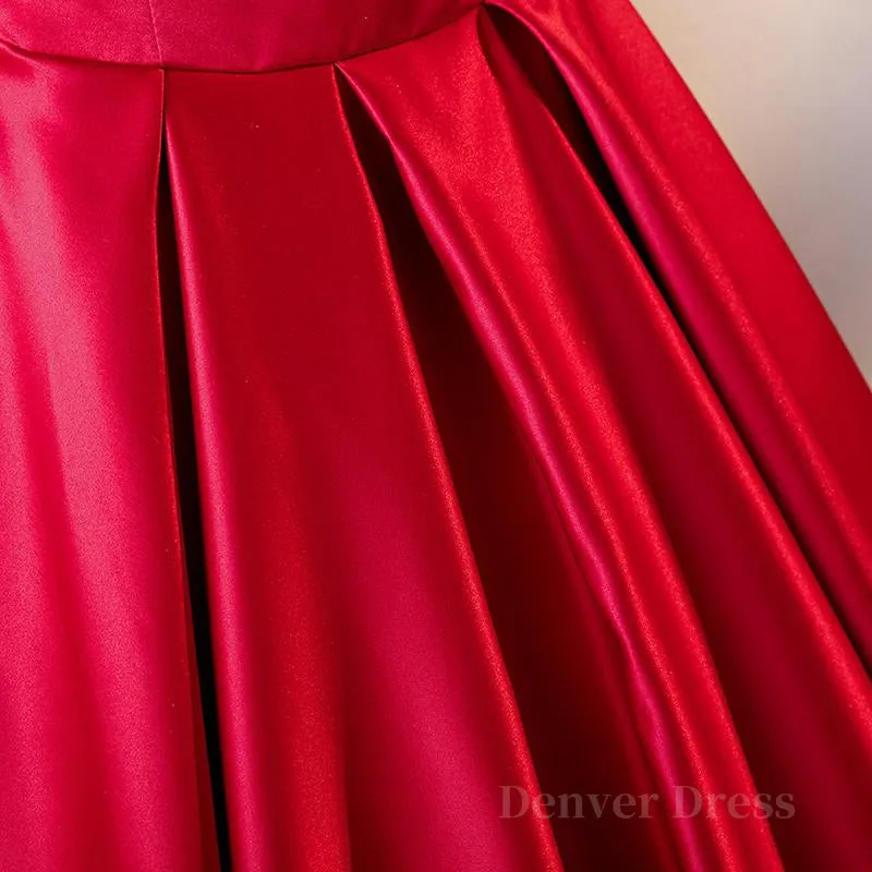 Red Tea Length Prom Dresses Red Tea Length Formal Bridesmaid Dresses