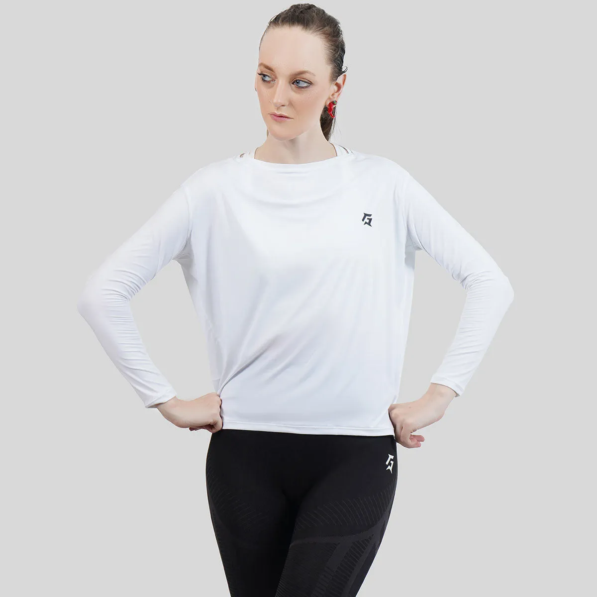 Relaxfit Long Sleeves Tee (White)