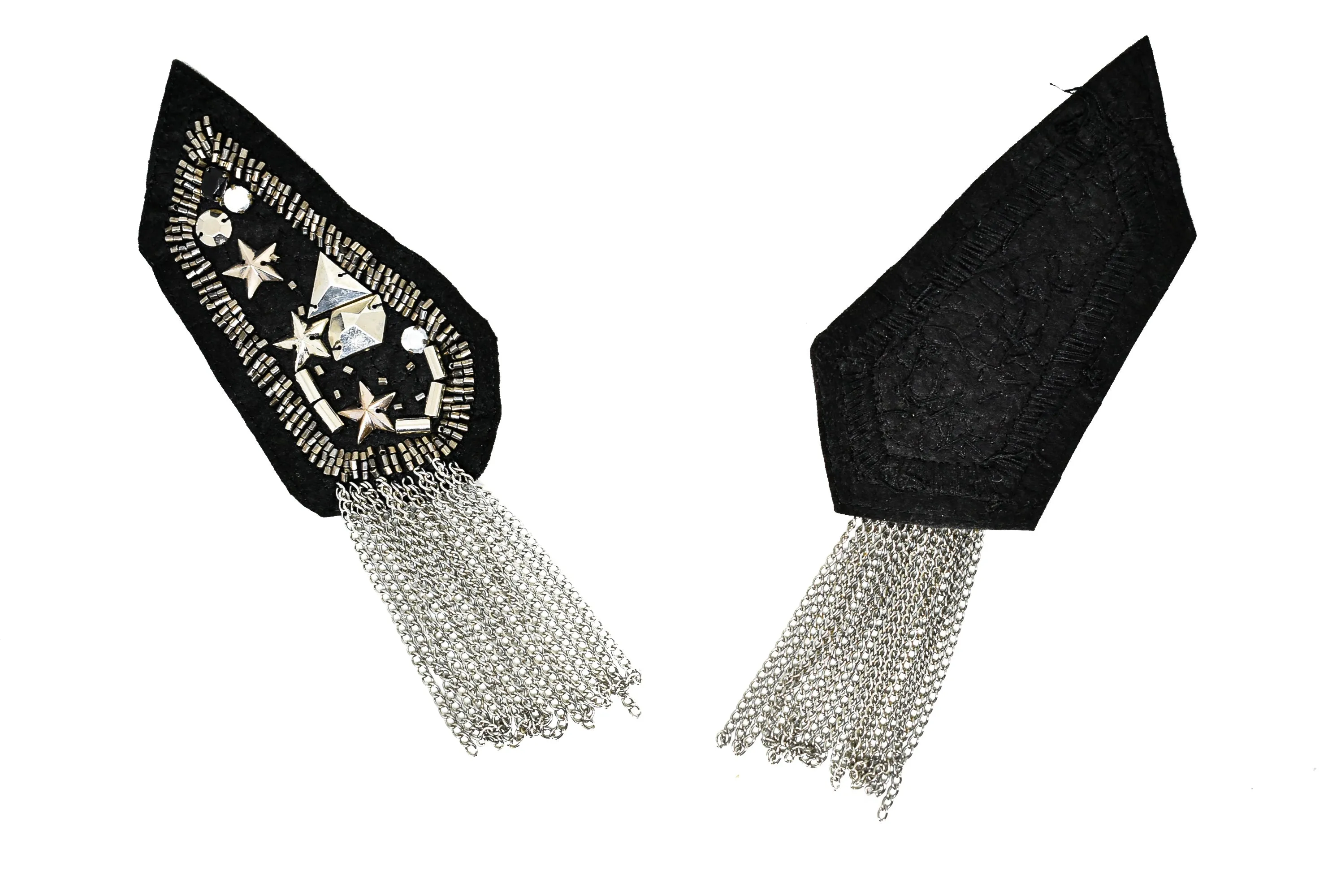 Rhinestone and Studded Epaulets (2 Pieces)