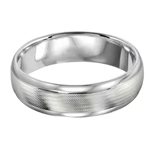 Ridged Finish 6mm Wedding Ring