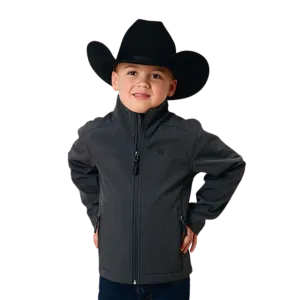 Roper Kid's Heather Soft Shell Tech Grey Jacket