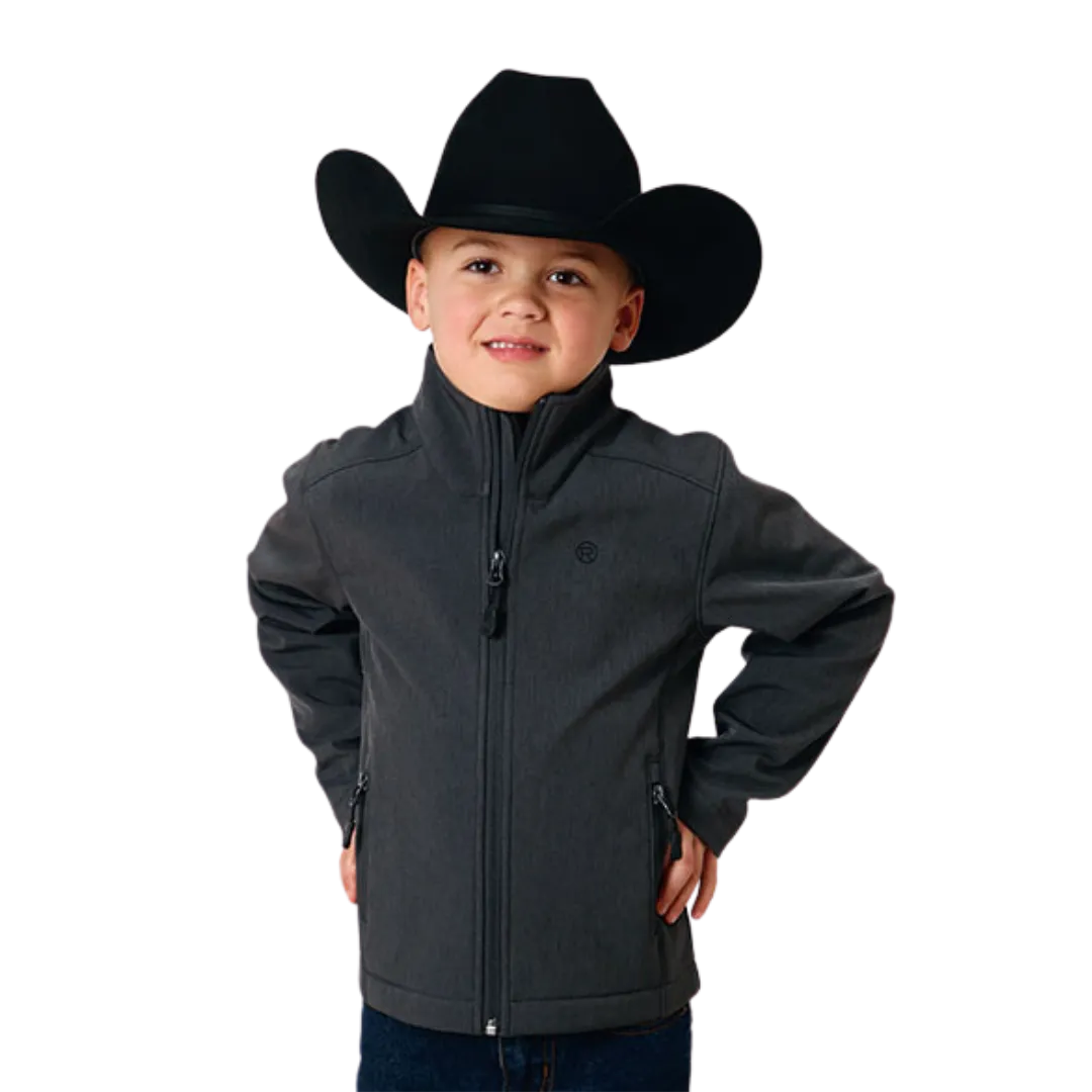 Roper Kid's Heather Soft Shell Tech Grey Jacket