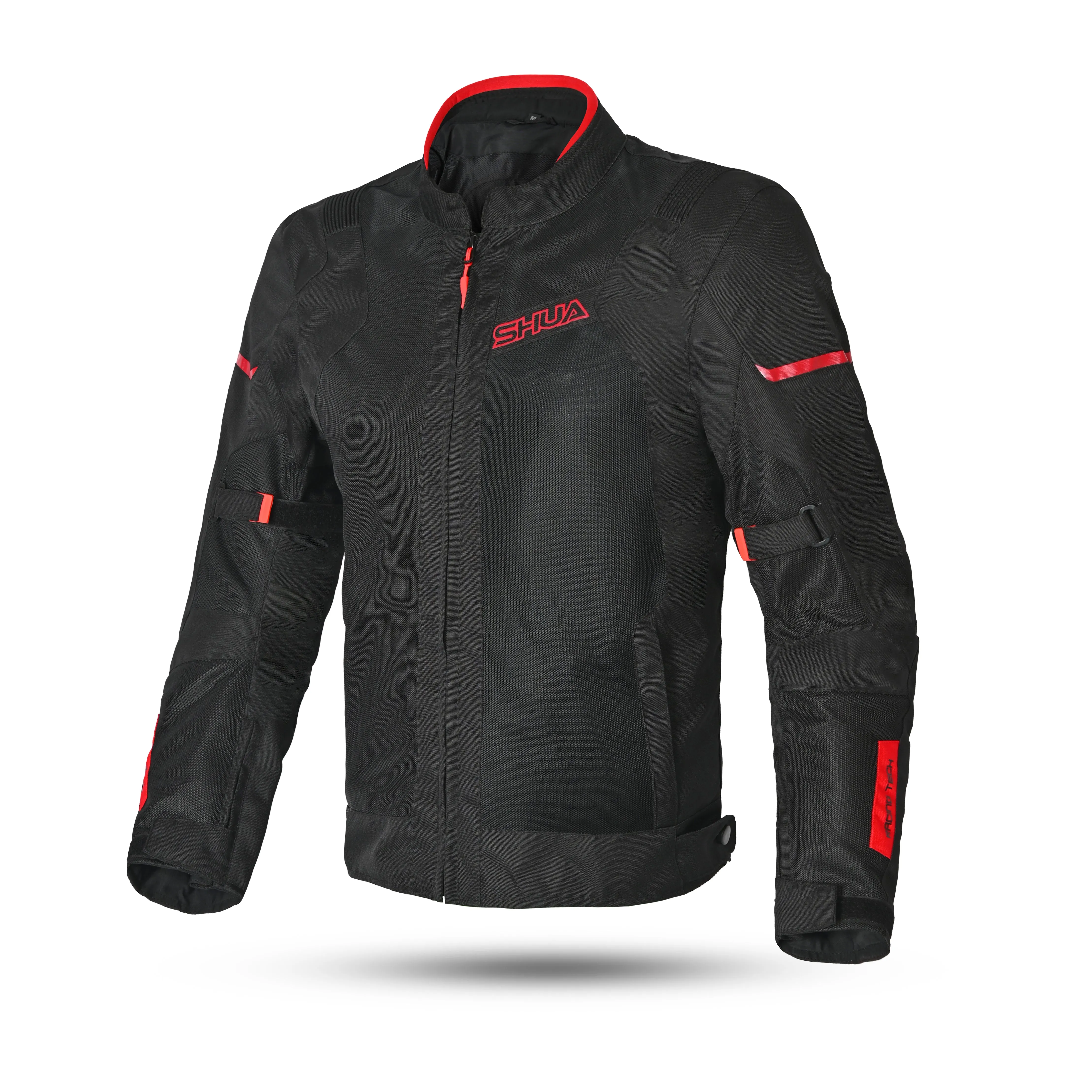 SHUA Gravity Mesh Summer Motorcycle Jacket Black Red