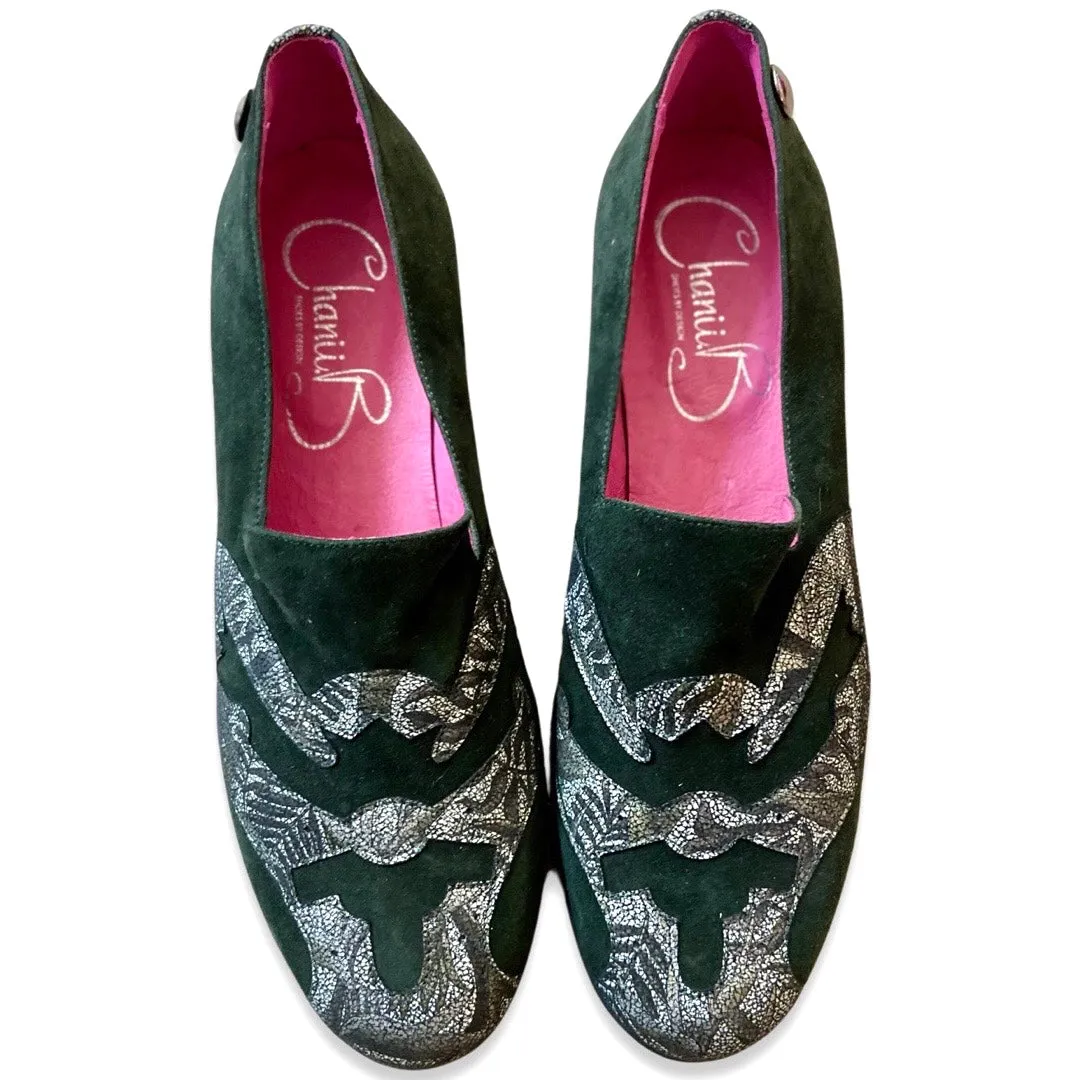 Spin - Dark green suede- Last pair 37!